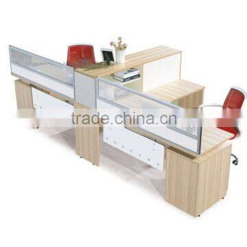 Good quality MDF office table classical wooden 2 persons office desks