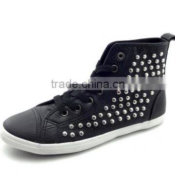 high top flat stud mens ankle shoe