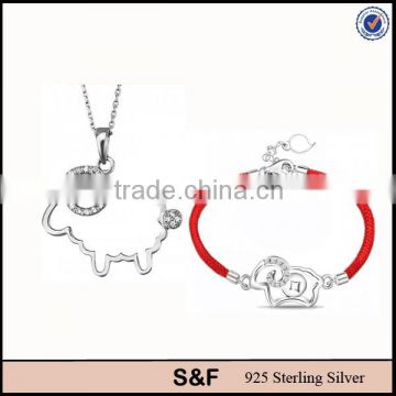 2015 Sheep shape jewelry 925 sterling silver italian costume jewelry