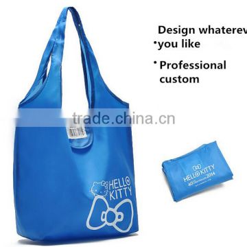 190T Folding Polyester Carry Bag Korean Style Creative Gift Bag Promotional Collapsible Shopping Bag