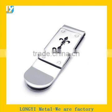 High grade small engraved stainless steel money clip