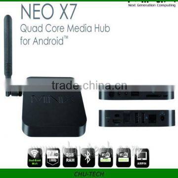 Minix neo x7 MINI TV Box Quad core RK3188 1.6GHz android 4.22GB/16GB Built in Bluetooth RJ45 OTG XBMC HDMI