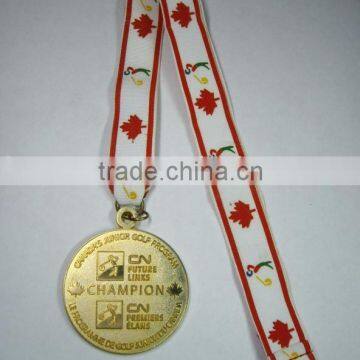 fancy engraved golden medal