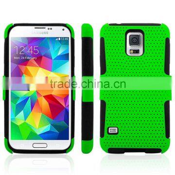 Plastic + Silicon 3 in1 Hybrid Material Protective Armor Case for Samsung Galaxy S5 i9600