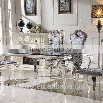 Foshan shunde factory customized hotel stainless steel wedding dining table