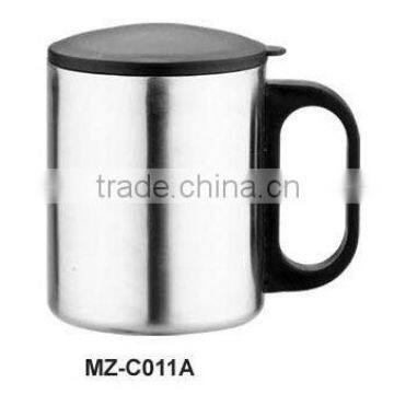 200ml Double wall Stainless steel coffee cup with handle and lid