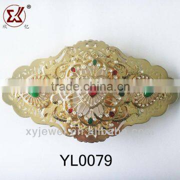 22k gold plated custom facy belt buckle fashion jewelry importer