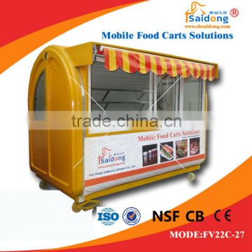 Cool summer food cart/mobile food cart trailer with wholesale price