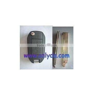 High quality Peugeot 2 button key shell with HU83 Blade Peugeot-B35B