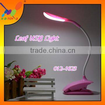 USB Line Charging indoor light lamp, Leaf shape portable Eye-Protection study table light lamp modern living room desk LED Lamp