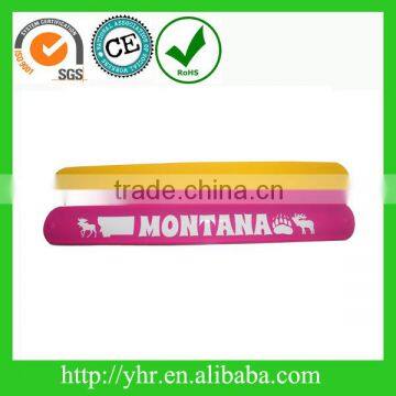 promotion silicone bracelets band slap