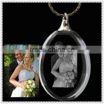 Couples Engraved Crystal Oval Keychain For Lover Souvenir