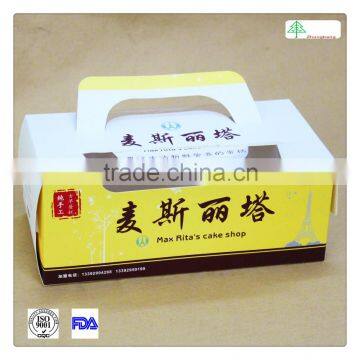 Paper cardboard suitcase box with clear pvc window,with paper handle