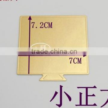 small square Creative triangle Golden Paper Cake boarddifferent size with factory price