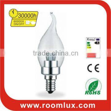 decorative lamp B22/E14 LED candle bulb & chandelier light 3.2W Dia37X108mm