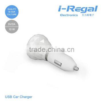 High Quality Auto Universal Dual USB Car Charger For iPad for iPhone for Mobile Phone 5V 2.1A Short Circuit Charger