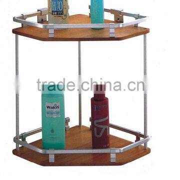 Bathroom wood corner shelf and wall mounted corner shelf