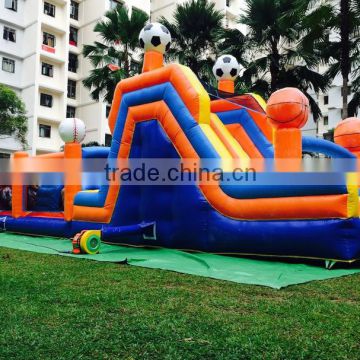 Bouncy Castle Inflatable Obstacle Course,Inflatale Challenge Game For Adults And Kids