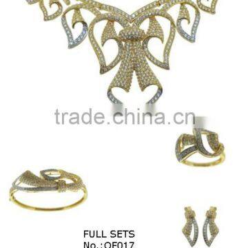 Kgold jewelry,18k solid gold jewelry full set,wedding jewelry QF017