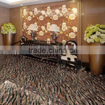 overglaze flower printed polished porcelain backgroud floor wall tile