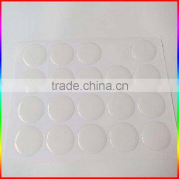 Manufacturer custom round shape clear epoxy resin dome sticker