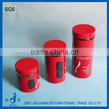 red wholesale cheap glassware with lid