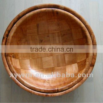 hand painted wooden salad Bowls -cc@smxingyuan.com