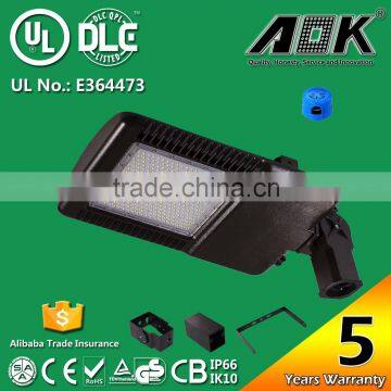 FCC UL DLC 75W 150W 265W upto 1000W Replacement Retrofit AOK Outdoor Large Area Shoebox LED Car Park Light