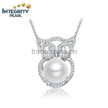 10mm white color beautiful button animal shaped fashion pearl pendant