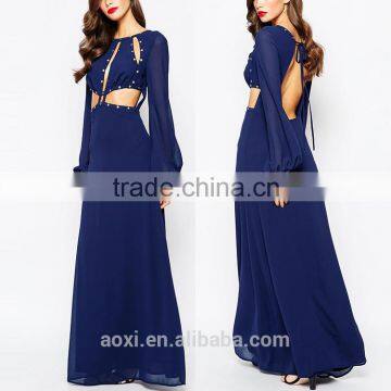OEM Service V Neckline Waisted Bodycon Gathering Sexy Women Wrap Dress photo-6