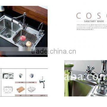 Satin Nickel Color Stainless Steel Kitchen Sink UB3034