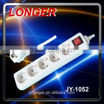 Hot sale high quality Germany 5 way switch extension socket power strip 16A 220V child protector