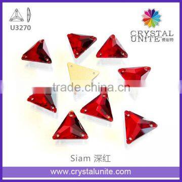 Wholesale Sew on Crystal Stone Flatback Siam Glass Stone U3270