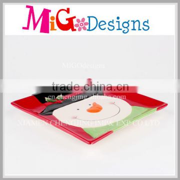 Wholesale Customized Snowman Porcelain Plate