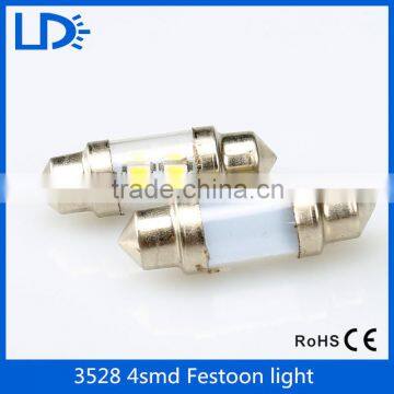 Auto car light bulbs intrerior dome light festoon led 4 smd 3528 with cover