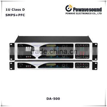 DA-500 powavesound sound power amplifier professional factory 1U class D circuit 600W