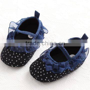 fashion design cotton butterfly soft sole baby dance shoes