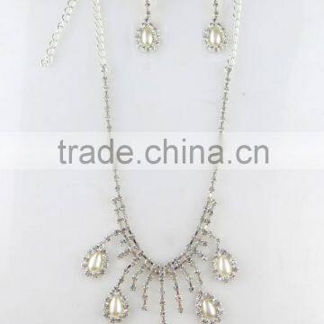 2015 hot selling OEM beautiful teardrop bead necklace set