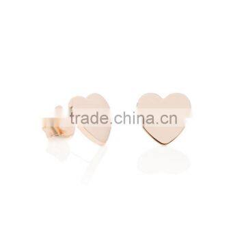 Latest cute girls earrings simple heart stud earrings wholesale