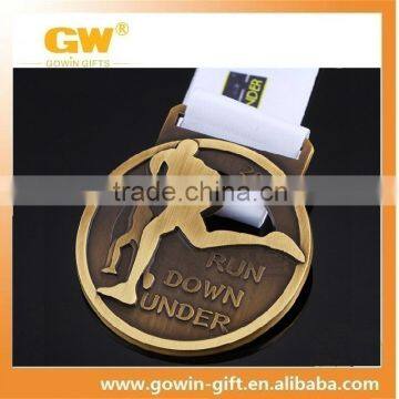 Engraved embossed metal sport award medal custom made