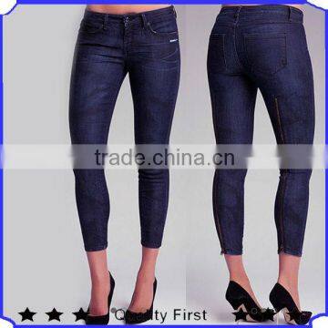 fashion classic wash and slim fit jeans lady hot sell style