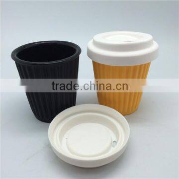 double-wall travel to-go mugs with comfort grip Silicone Coffee Cup