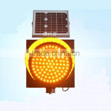 12 inch yellow flashing warning traffic safety road blinker solar traffic light on sale