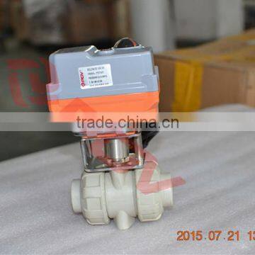 ultra-small pph double union acid resistant ball valve dc24v