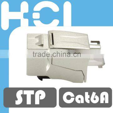 RJ45 STP Female Connector Cat 6A Keystone Jack Module photo-3