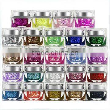 B1-001 15ML colorful uv gel ,Glitter uv gel ,nail art uv gel