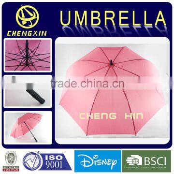 Wholesale high quality golf size pink color backpack umbrella