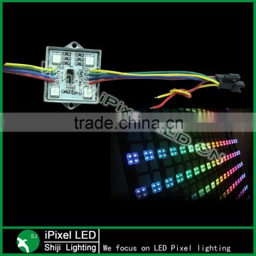 DC12V waterproof smd5050 digital ws2801 addressable rgb pixel led square module metal case