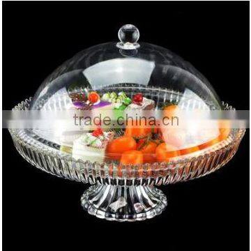 High quality acrylic candy tray with cover and Plastic handel