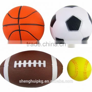 Set of 4 Soft PU Mini Sports Balls for Kids (Football, Basketball, Soccer, Baseball)